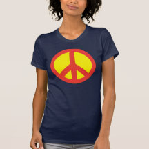 Signo de la paz estupendo camisetas