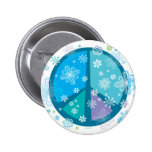 Signo de la paz florido pins