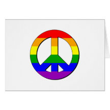Signo de la paz gay tarjeta