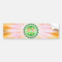 Signo de la paz irlandés verde afortunado del tréb pegatina de parachoque