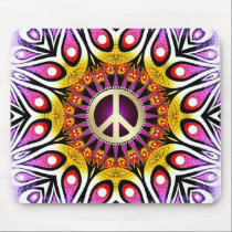 Signo de la paz Mousepad rosado púrpura maravillos alfombrillas de raton 