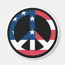 Signo de la paz patriótico imanes  