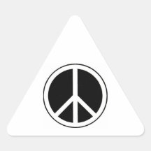 Signo de la paz pegatinas de triangulo personalizadas