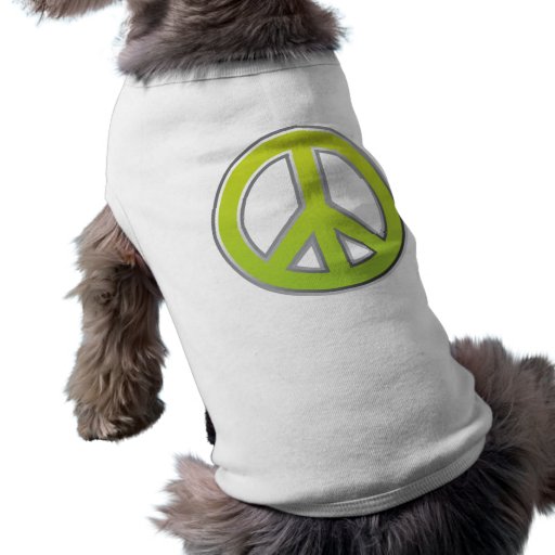 Signo de la paz retro camiseta de perrito