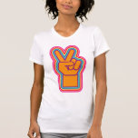 Signo de la paz retro camisetas
