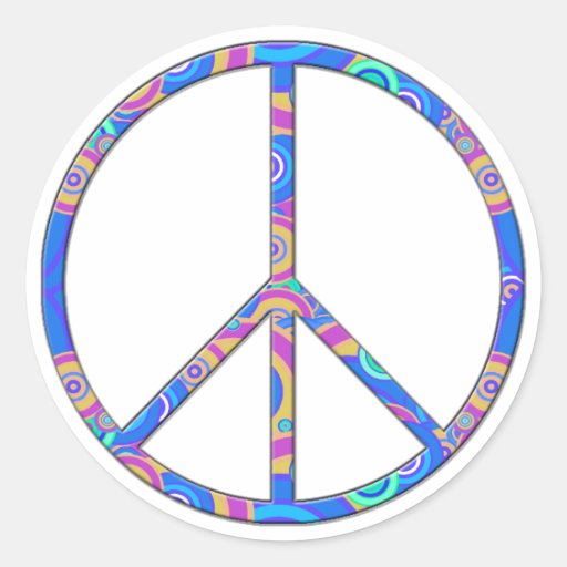 Signo de la paz - símbolo de paz pegatina de Zazzle.es