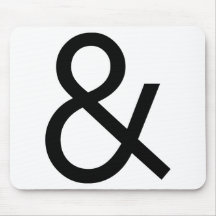 Signo "&" - negro alfombrillas de raton