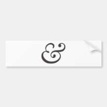 Signo "&" pegatina de parachoque