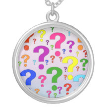 Signos de interrogación del arco iris pendientes personalizados