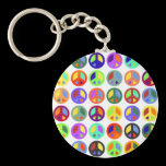 Signos de la paz coloridos llaveros