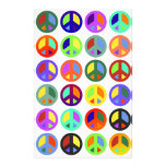 Signos de la paz coloridos papeleria