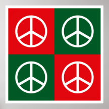 Signos de la paz del navidad del arte pop impresiones
