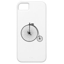 sihouette del símbolo de la bici de la antigüedad  iPhone 5 carcasa