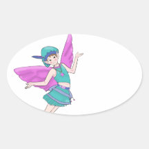 Silfo de hadas del arbolado, Faerie Calcomanías De Ovales