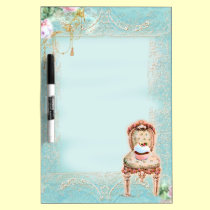 Silla de la magdalena y del Victorian pizarras blancas