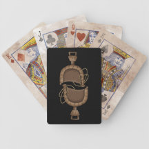 Silla de montar occidental - rancho o granja cartas de juego