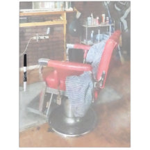 Silla de peluquero roja