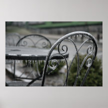 Silla del café poster