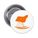 Silla del eje de balancín de Eames en naranja Pins
