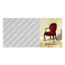 Silla real tarjetas fotográficas personalizadas