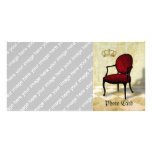 Silla y corona reales tarjeta con foto personalizada