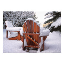 Sillas Nevado Adirondack en foto del invierno Anuncio Personalizado
