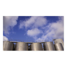 silo industrial de la empresa de almacenamiento de tarjetas de visita