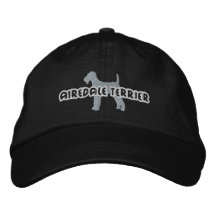 Silueta Airedale Terrier Gorra De Béisbol Bordada