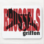 Silueta de Bruselas Griffon Alfombrillas De Ratón