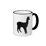 Silueta de la alpaca taza de café