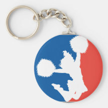 Silueta de la animadora llaveros personalizados