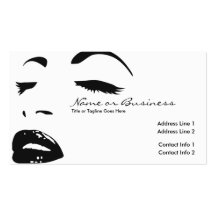 silueta de la belleza tarjeta de negocio