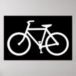silueta de la bicicleta poster