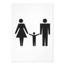 Silueta de la familia anuncio personalizado