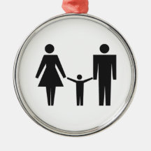 Silueta de la familia ornamentos de reyes