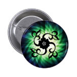 Silueta de la flor y de las vides; Fresco Pin