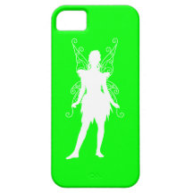 silueta de la hada del iPhone 5 blanca/verde iPhone 5 Case-Mate Protector