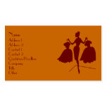 Silueta de la moda tarjeta de visita