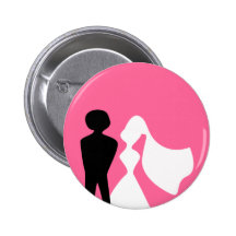 Silueta de novia y del novio que casa el Pin