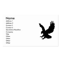 silueta del águila, tarjeta de visita