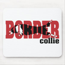 Silueta del border collie, saltando tapete de ratón