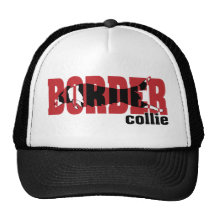 Silueta del border collie, saltando gorro