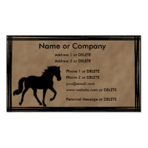 Silueta del caballo de Tennessee que camina person Tarjeta De Visita