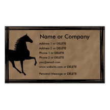 Silueta del caballo de Tennessee que camina person Plantilla De Tarjeta Personal
