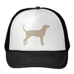 Silueta del Coonhound (moreno) Gorras De Camionero