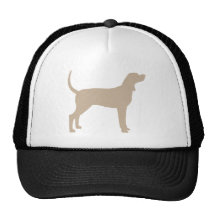 Silueta del Coonhound (moreno) Gorras De Camionero