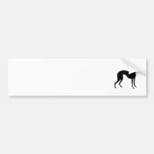 Silueta del galgo etiqueta de parachoque