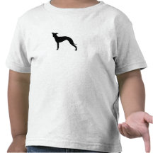 Silueta del galgo italiano camisetas