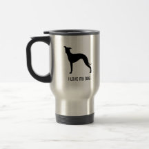 Silueta del galgo italiano tazas