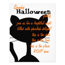 Silueta del gatito invitación personalizada